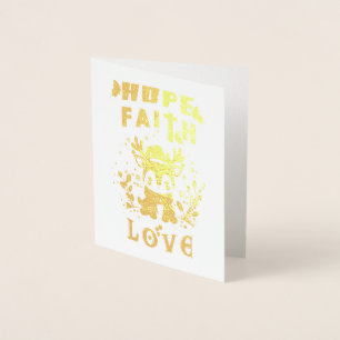 Hope Faith Liebe Folienkarte