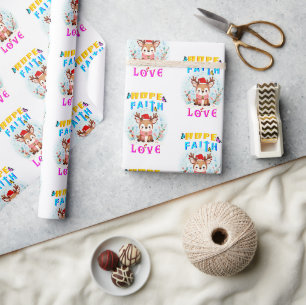 Hope Faith Liebe Geschenkpapier