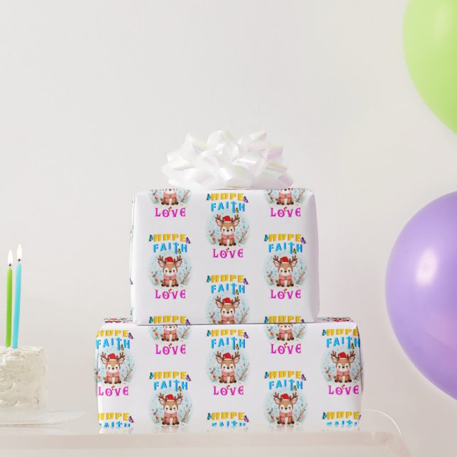 Hope Faith Liebe Geschenkpapier (Partygeschenke)