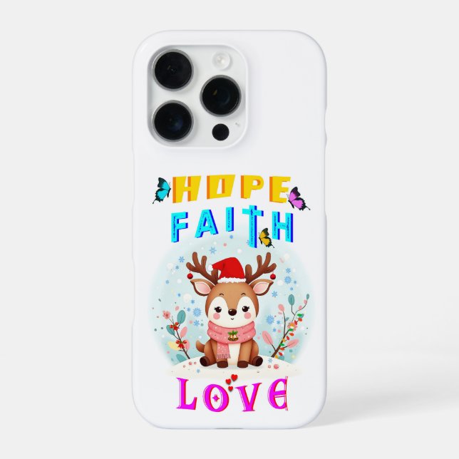 Hope Faith Liebe iPhone Hülle (Rückseite)