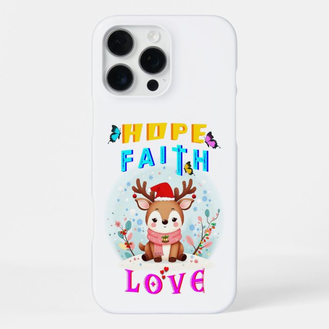 Hope Faith Liebe iPhone Hülle (Rückseite)
