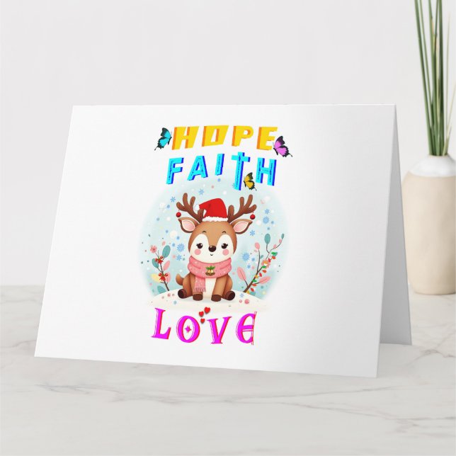 Hope Faith Liebe Karte (Vorderseite)