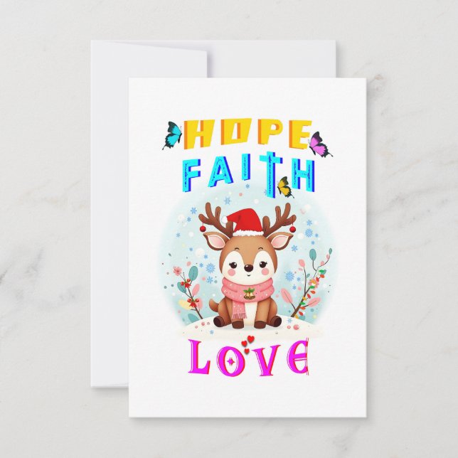 Hope Faith Liebe Karte (Vorderseite)