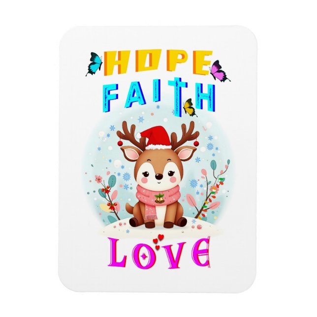 Hope Faith Liebe Magnet (Vertikal)