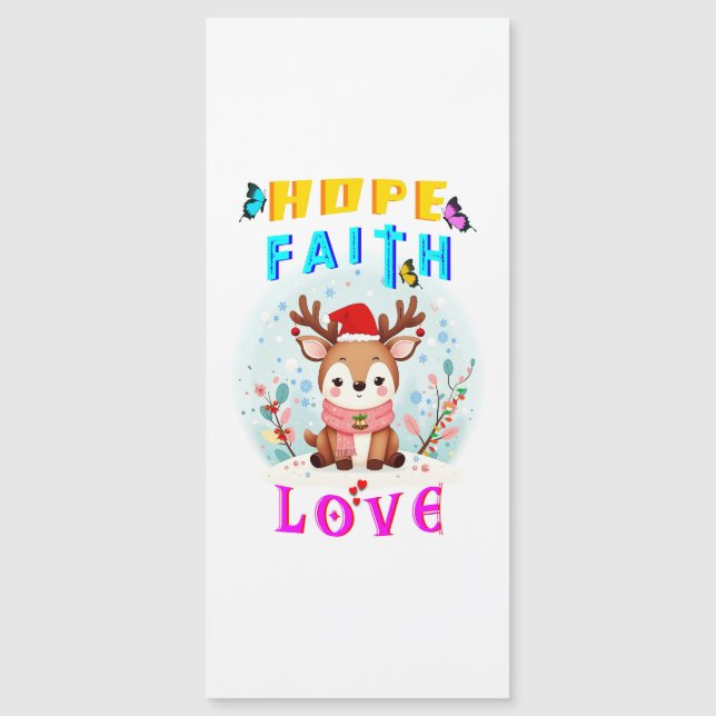 Hope Faith Liebe Magneteinladung (Vorderseite)