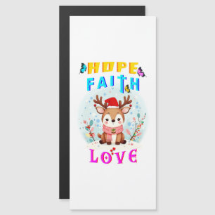 Hope Faith Liebe Magnetkarte