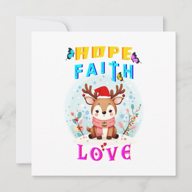 Hope Faith Liebe Mitteilungskarte (Vorderseite)