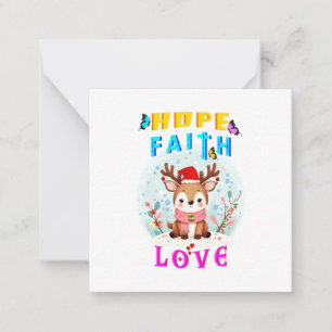 Hope Faith Liebe Mitteilungskarte