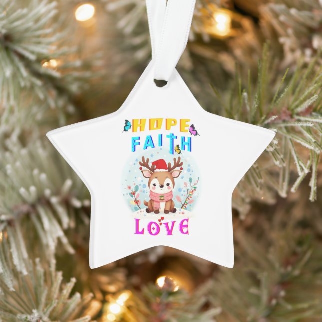 Hope Faith Liebe Ornament (Baum)