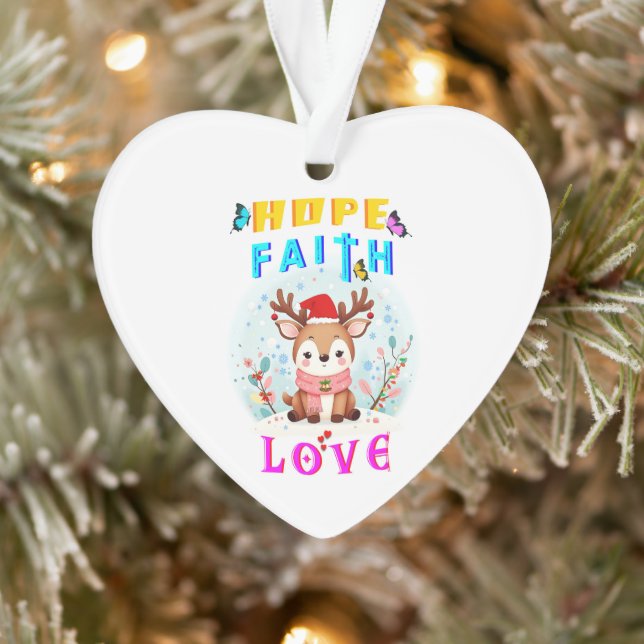 Hope Faith Liebe Ornament (Baum)