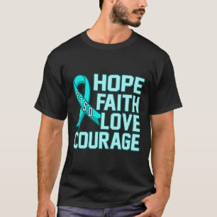 Hope Faith Liebe Ptsd Stress Awareness Ribbon Grap T-Shirt