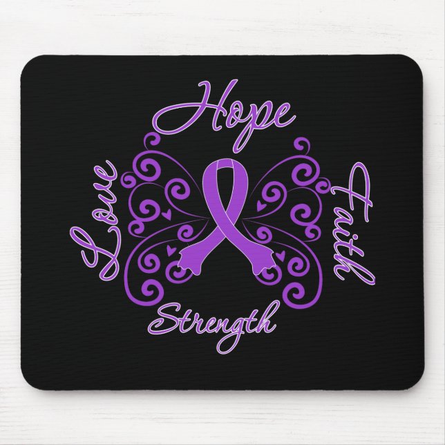Hope Faith Liebe Strength Lupus Mousepad (Vorne)