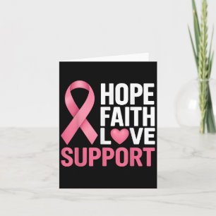 Hope Faith Liebe Support Breast Cancer Awarness Bu Karte