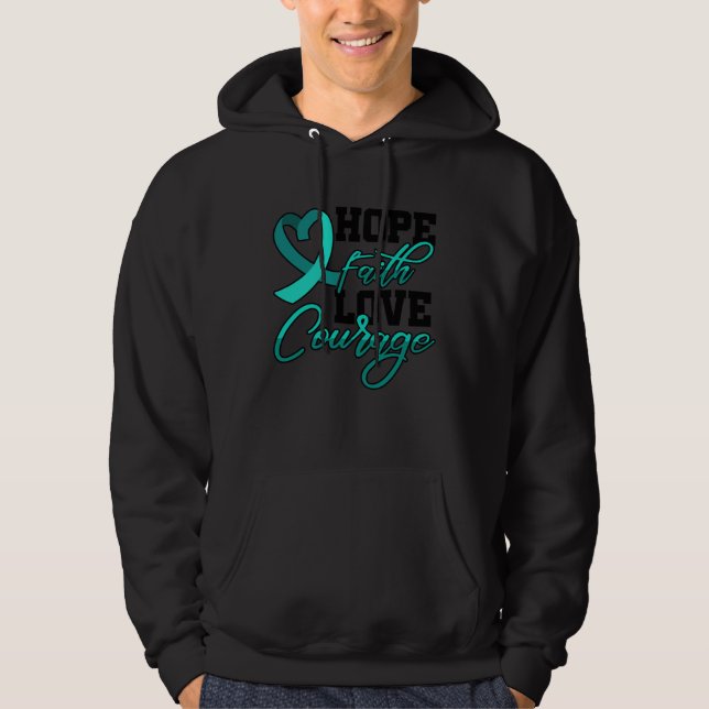 Hope Faith Love Courage PSTD Stress Awareness Mont Hoodie (Vorderseite)