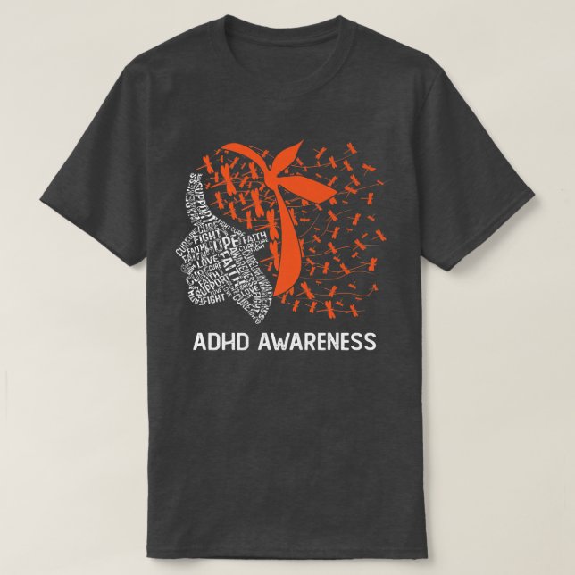Hope Fight ADHD Awareness Premium  T-Shirt (Design vorne)