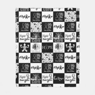 Hope Fight Cure Brain Cancer Blanket Hirnkrebs Fleecedecke