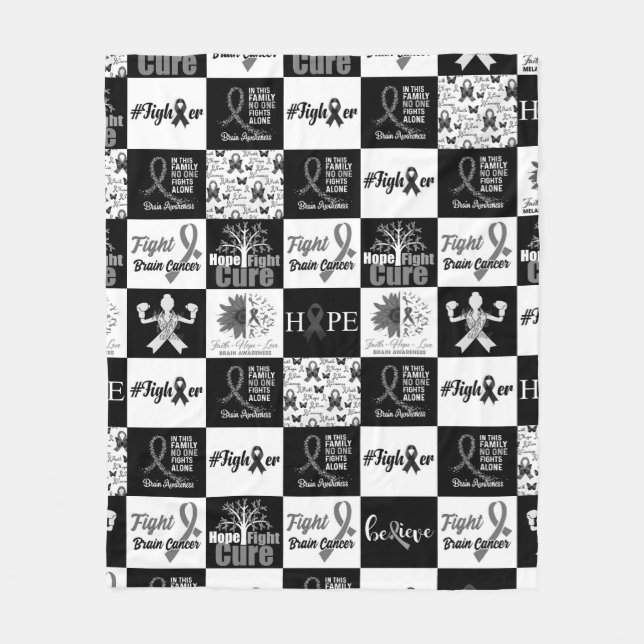 Hope Fight Cure Brain Cancer Blanket Hirnkrebs Fleecedecke (Vorderseite)