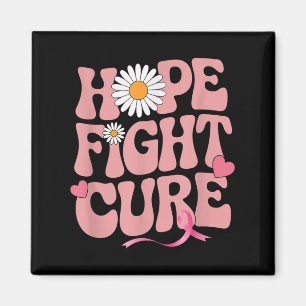Hope Fight Cure Brustkrebs Awareness Retro Groo Magnet