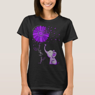 Hope Fight Cure Elephant Alzheimer's Lila Band T-Shirt