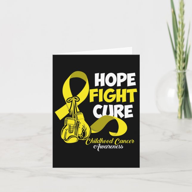 Hope Fight Cure Kinderkrebs Bewusstsein Karte (Vorderseite)