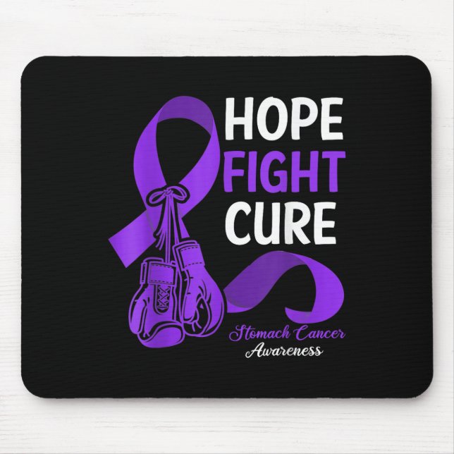 Hope Fight Cure Periwinkle Ribbon Magenkrebs A Mousepad (Vorne)
