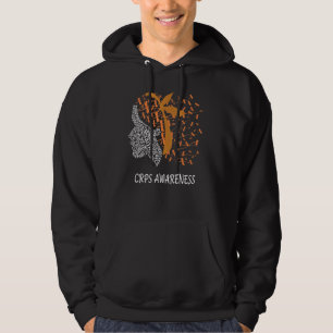 Hope Fight Cure Support Crps Awareness Dragonfly W Hoodie