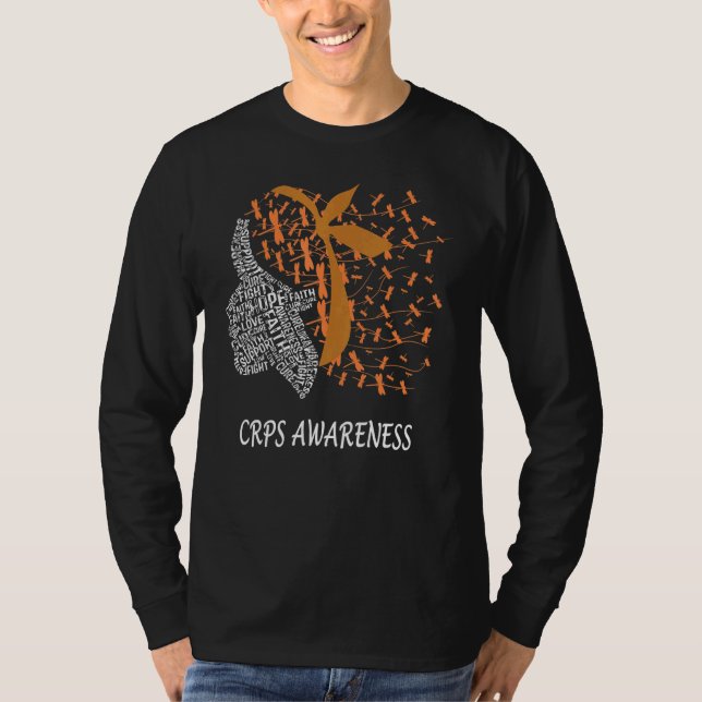 Hope Fight Cure Support Crps Awareness Dragonfly W T-Shirt (Vorderseite)