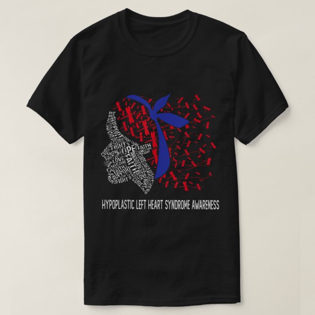 Hope Fight Hypoplastic Links Heart Syndrome HLHS A T-Shirt (Design vorne)