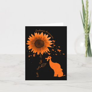 Hope Fight Liebe Elephant Sonnenblume Leukemia Awa Karte
