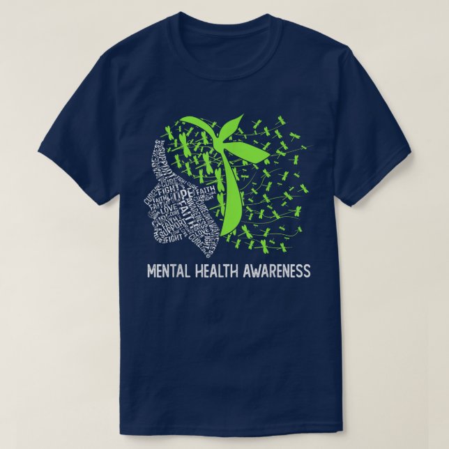 Hope Fight Mental Health Awareness 1698 T-Shirt (Design vorne)