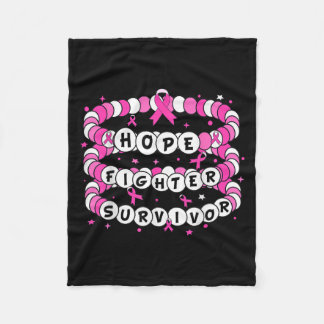 Hope Fighter Survivor Pink Breast Cancer Friendshi Fleecedecke