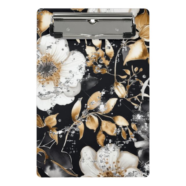 Hope Floral Glitzer Mini Clipboard (MW1003-MC) Klemmbrett (Vorderseite)