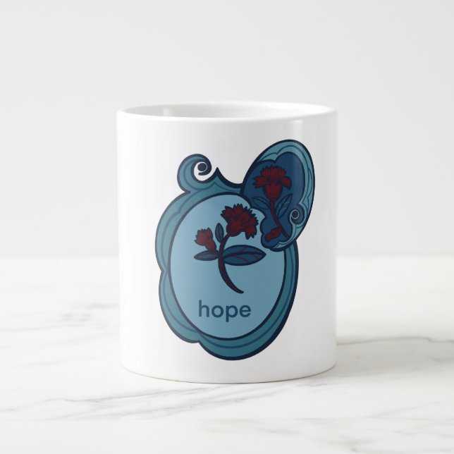 Hope Floral Nature inspired Mug Jumbo-Tasse (Vorderseite)