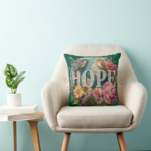 Hope Floral Typografie mit Vögeln und botanisch
