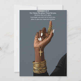 Hope & Future Jeremiah 29:11 Faith Art Feiertagskarte