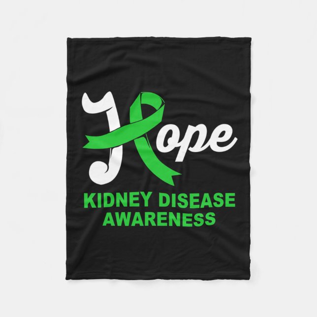 Hope Green Nney Disease Awareness Fleecedecke (Vorderseite)