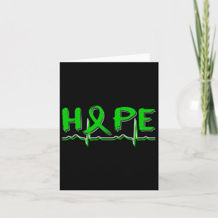 Hope Green Ribbon Niere Krankheit Bewusstsein Karte