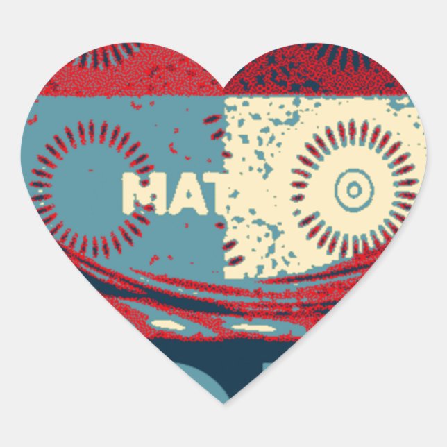 Hope Hakunamatata Lovely Inspirational Edgy Vektor Herz-Aufkleber (Vorderseite)