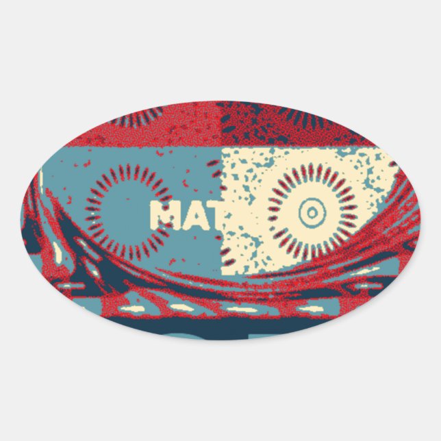 Hope Hakunamatata Lovely Inspirational Edgy Vektor Ovaler Aufkleber (Vorderseite)