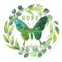 Hope hält Blumenschmetterlingskleber fest