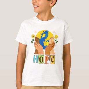 Hope Hands halten das Erddesign aufrecht T-Shirt
