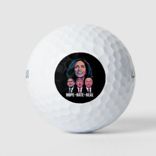 Hope Hate Heal Rise Kamala 2024 Golfball