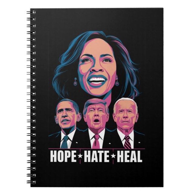 Hope Hate Heal Rise Kamala 2024 Notizblock (Vorderseite)