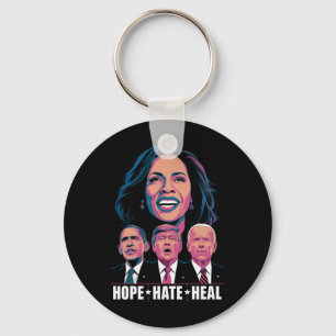 Hope Hate Heal Rise Kamala 2024 Schlüsselanhänger