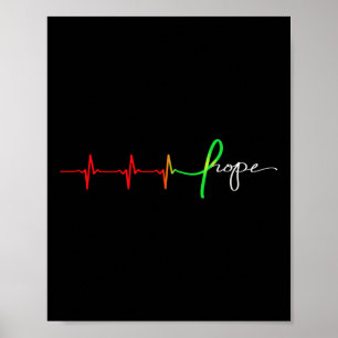 Hope Heartbeat Rhythmus - Mental Health Awareness Poster