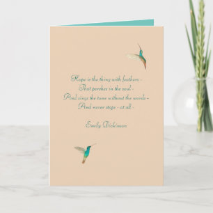 Hope Hummingbird Card Feiertagskarte