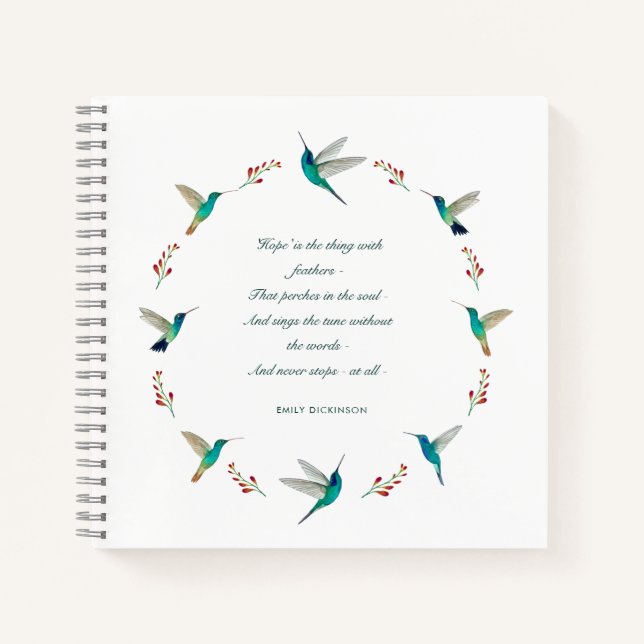Hope Hummingbird Journal Notizbuch (Vorderseite)