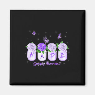 Hope Hydrangea Blume Butterfly Epilepsie Bewusstse Magnet