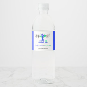 Hope in Harmonwater Flasche Label Wasserflaschenetikett