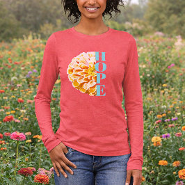 Hope in Jesus Zinnia Flower Christian Tri-Blend Shirt